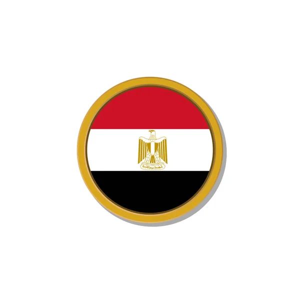 Illustration Egypt Flag Template — Stock Vector