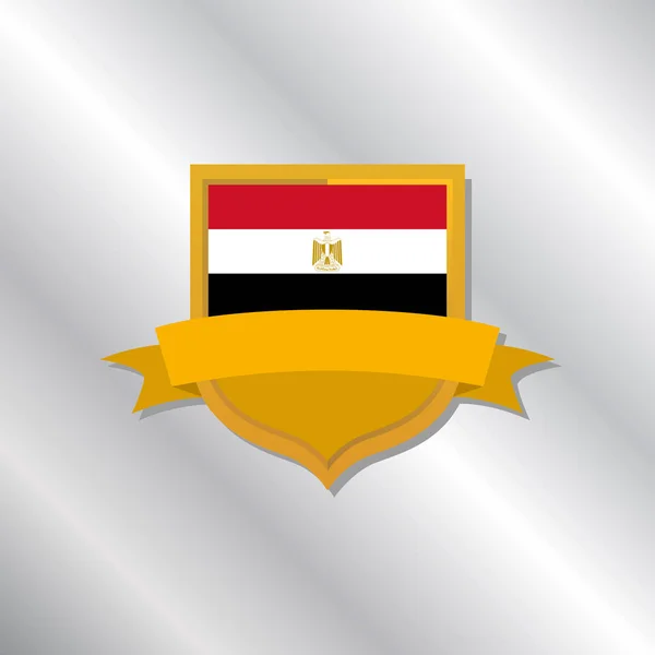 Illustration Egypt Flag Template — Stock vektor