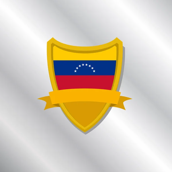 Illustration Venezuela Flag Template — Vetor de Stock