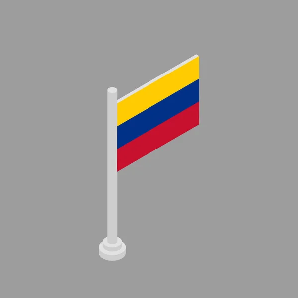 Illustration Colombia Flag Template — Stok Vektör