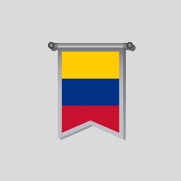 Illustration Colombia Flag Template — ストックベクタ