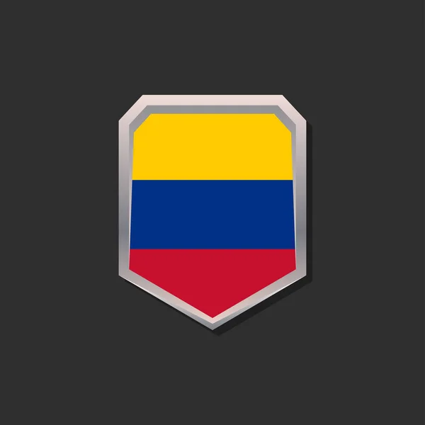 Illustration Colombia Flag Template — 스톡 벡터