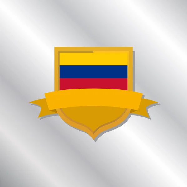 Illustration Colombia Flag Template —  Vetores de Stock