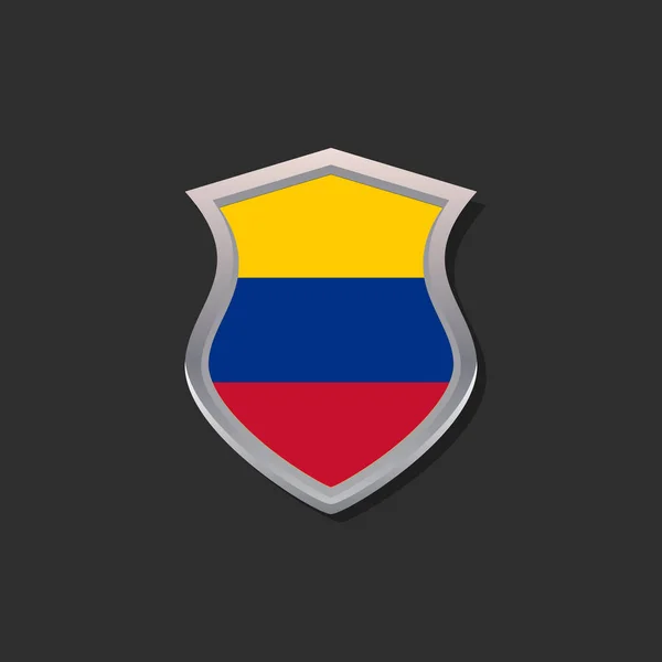 Illustration Colombia Flag Template —  Vetores de Stock