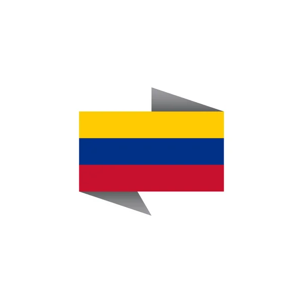 Illustration Colombia Flag Template — Archivo Imágenes Vectoriales