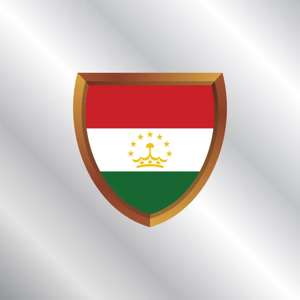 Illustration Tajikistan Flag Template — Stockový vektor