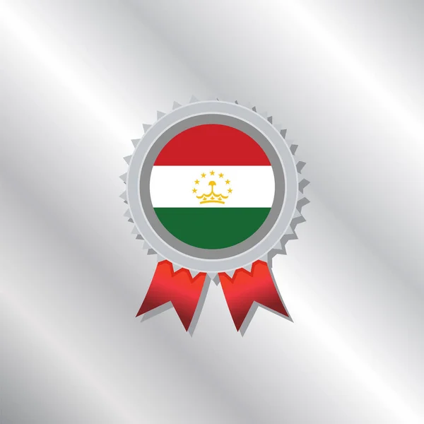 Illustration Tajikistan Flag Template — Stock Vector