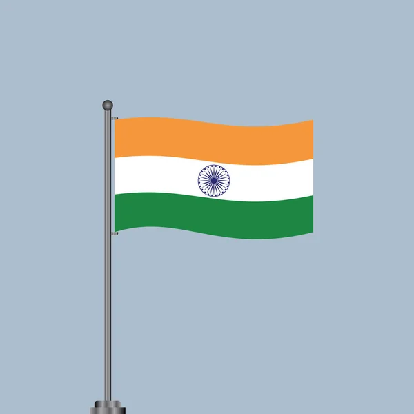 Illustration India Flag Template — ストックベクタ