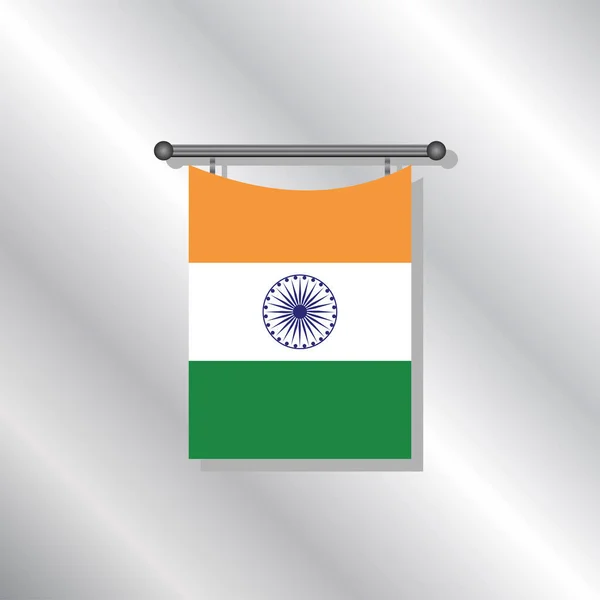 Illustration India Flag Template — ストックベクタ