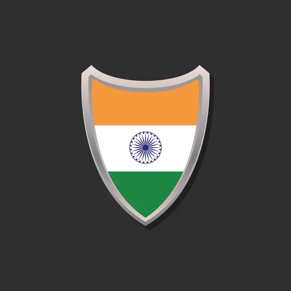 Illustration India Flag Template — Archivo Imágenes Vectoriales