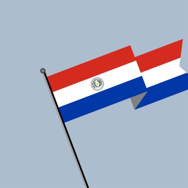 Illustration of Paraguay flag Template