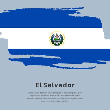 Illustration of El Salvador flag Template