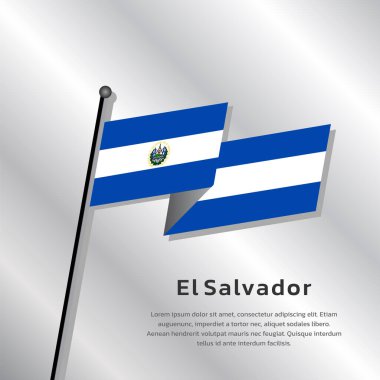 Illustration of El Salvador flag Template