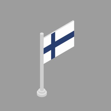 Illustration of Finland flag Template