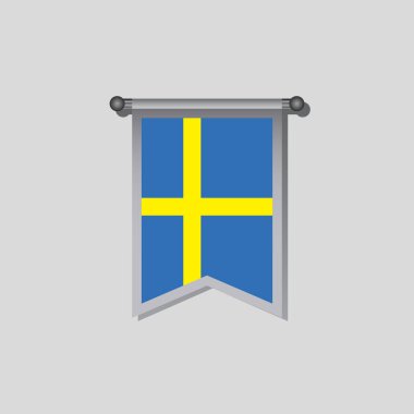 Illustration of Sweden flag Template