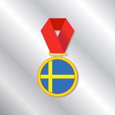 Illustration of Sweden flag Template