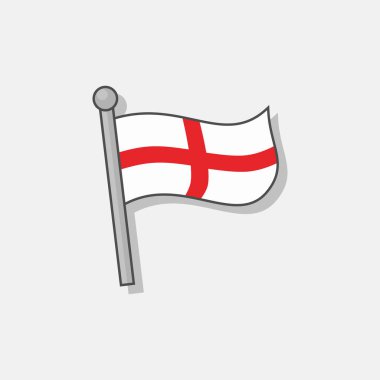 Illustration of England flag Template
