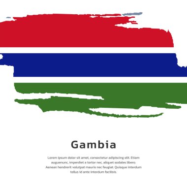 Illustration of Gambia flag Template