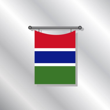 Illustration of Gambia flag Template