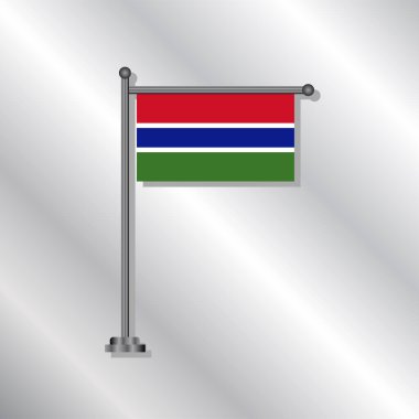 Illustration of Gambia flag Template