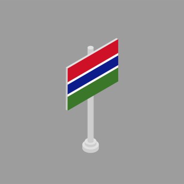 Illustration of Gambia flag Template