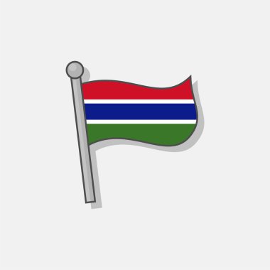 Illustration of Gambia flag Template