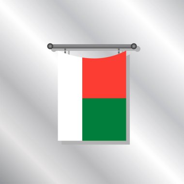 Illustration of Madagascar flag Template