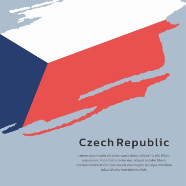 Illustration of Czech Republic flag Template