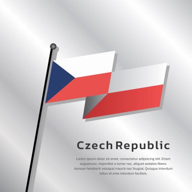 Illustration of Czech Republic flag Template