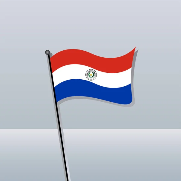 Illustration Paraguay Flag Template — Archivo Imágenes Vectoriales
