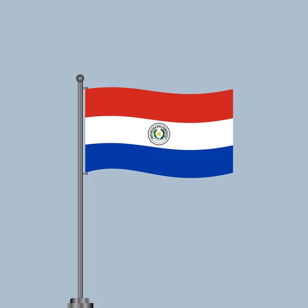 Illustration Paraguay Flag Template — Stockvector