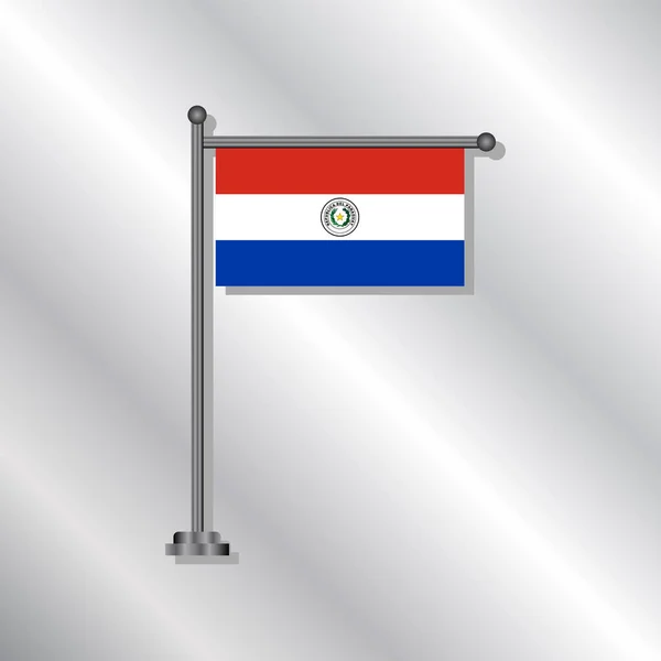 Illustration Paraguay Flag Template — 스톡 벡터
