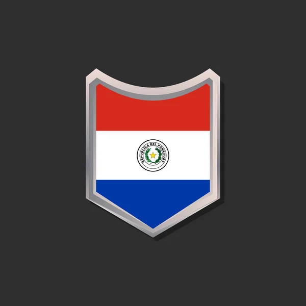 Illustration Paraguay Flag Template — Vetor de Stock