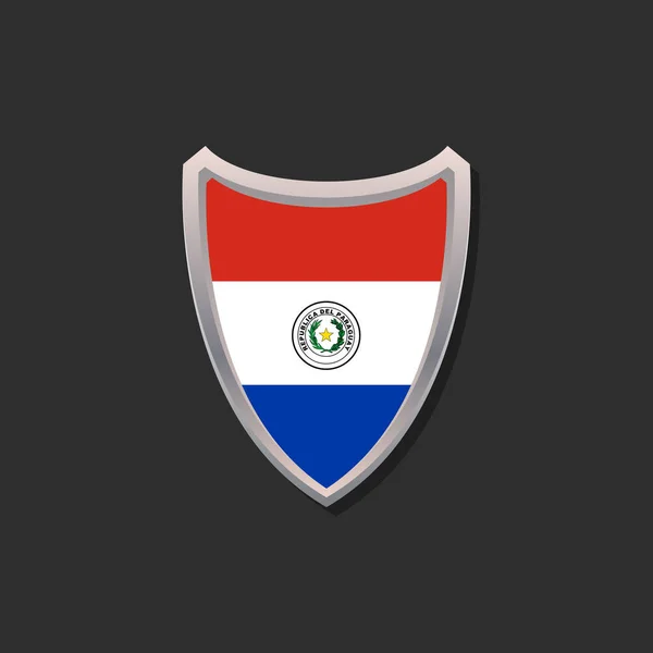 Illustration Paraguay Flag Template — Stockvector