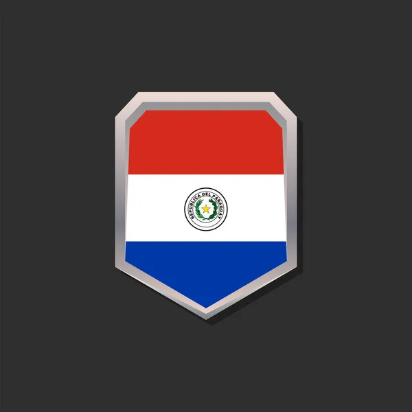 Illustration Paraguay Flag Template — Vetor de Stock