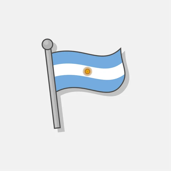 Illustration Argentina Flag Template — Archivo Imágenes Vectoriales