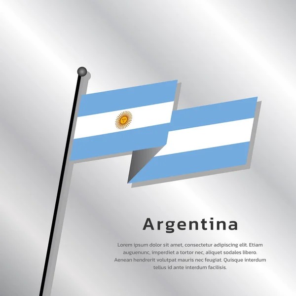 Illustration Argentina Flag Template — Image vectorielle