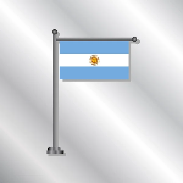 Illustration Argentina Flag Template — Stock Vector