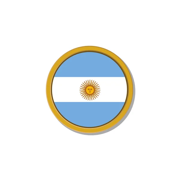 Illustration Argentina Flag Template — Archivo Imágenes Vectoriales