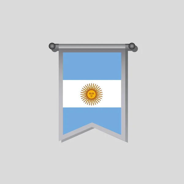 Illustration Argentina Flag Template — Stock vektor