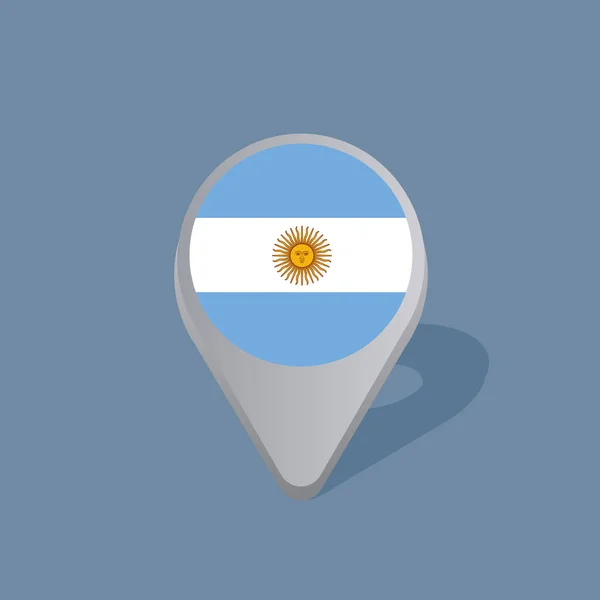Illustration Argentina Flag Template — Vector de stock
