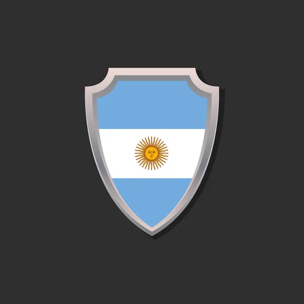 Illustration Argentina Flag Template — Vector de stock