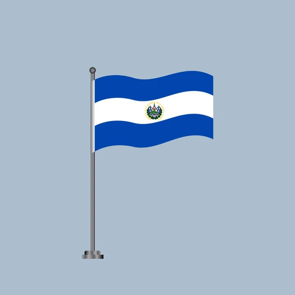 Illustration Salvador Flag Template — Archivo Imágenes Vectoriales