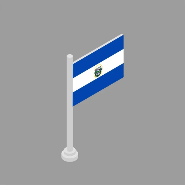 Illustration Salvador Flag Template — Vetor de Stock