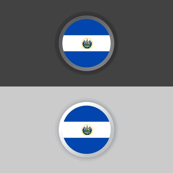 Illustration Salvador Flag Template — Stock Vector