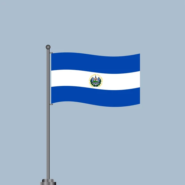 Illustration Salvador Flag Template — Archivo Imágenes Vectoriales