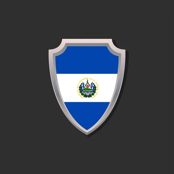 Illustration Salvador Flag Template — Vector de stock