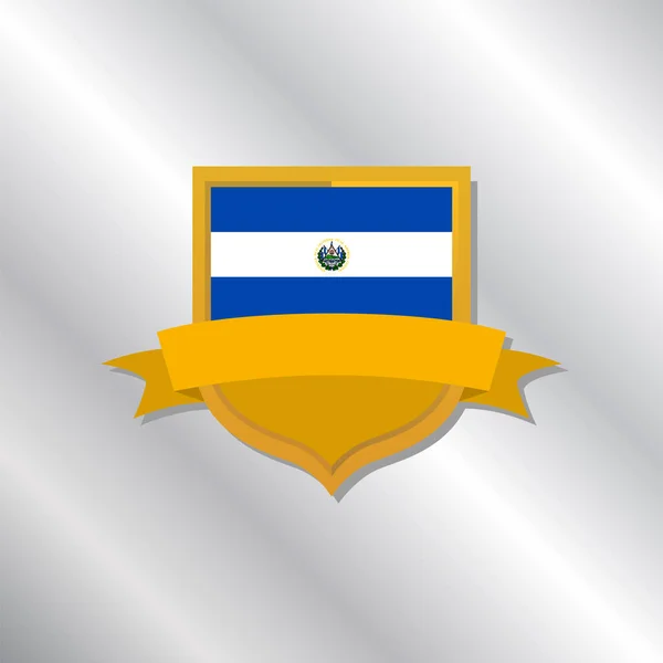 Illustration Salvador Flag Template — Stockvektor