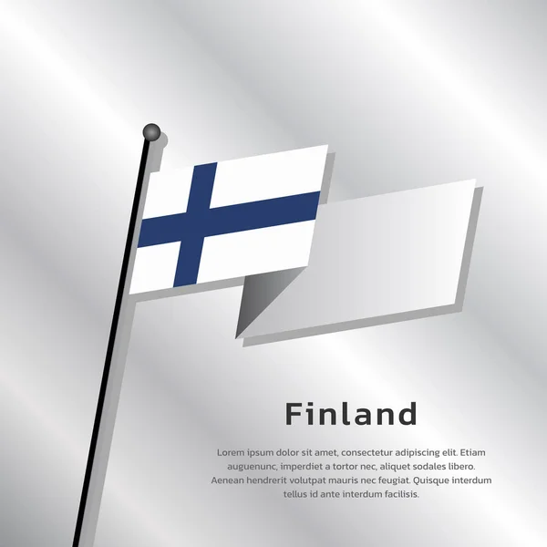 Illustration Finland Flag Template — Stockový vektor