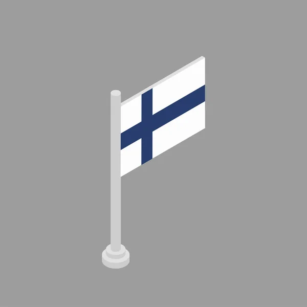 Illustration Finland Flag Template — Vector de stock